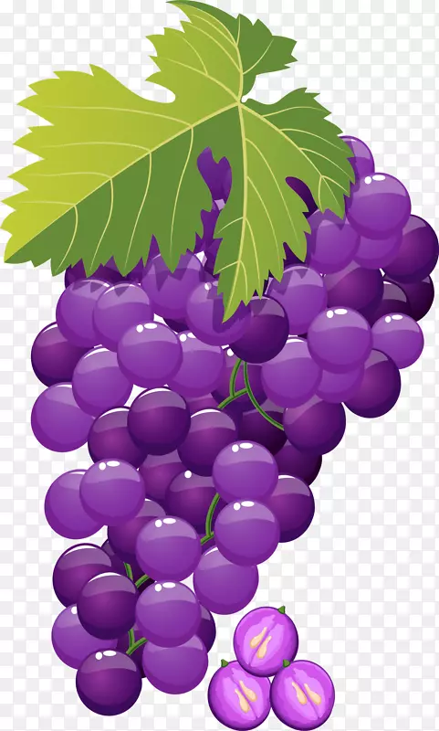 新鲜美味的紫色葡萄