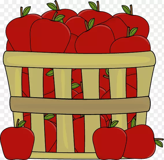 一篮子红苹果