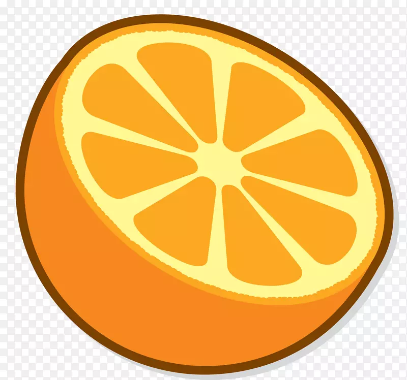 切开的橙子PNG下载