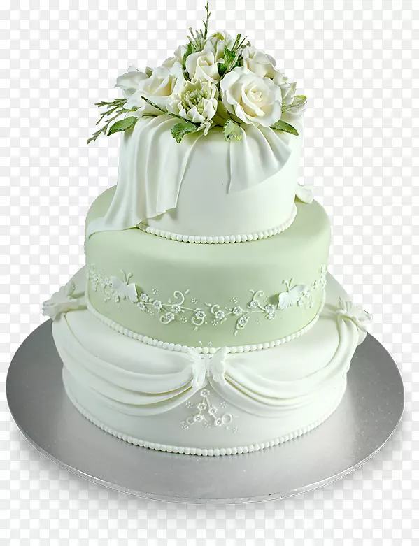 白色玫瑰浪漫蛋糕素材