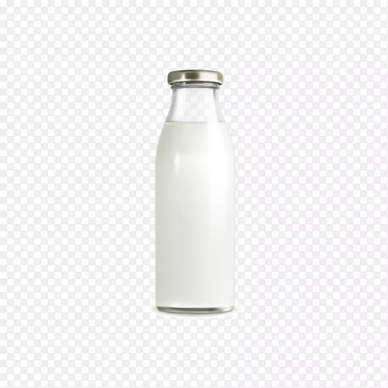 白色瓶装牛奶