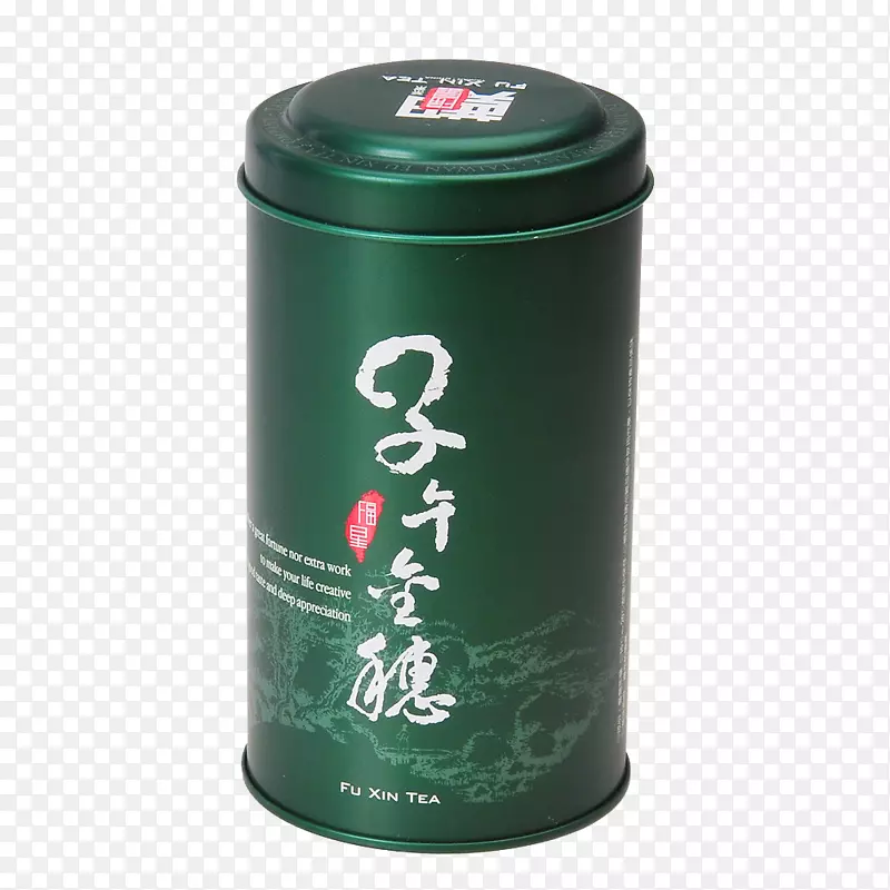中国风绿色茶叶铁罐