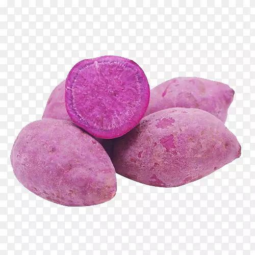 五个紫色实物红薯