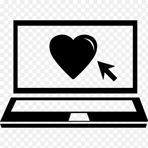 笔记本电脑的心脏图标
