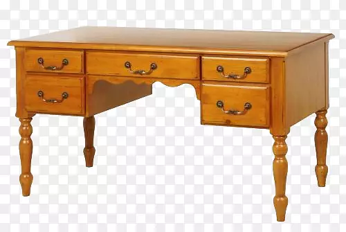 古典家具黄色书桌办公桌免扣