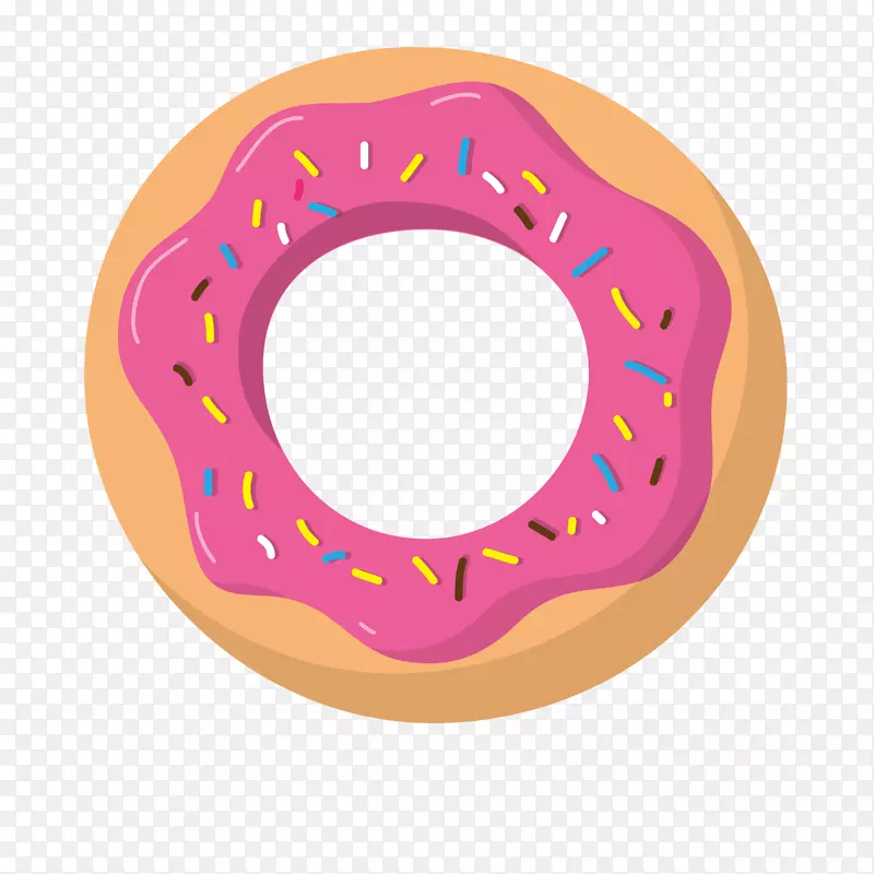 卡通圆形的甜甜圈设计