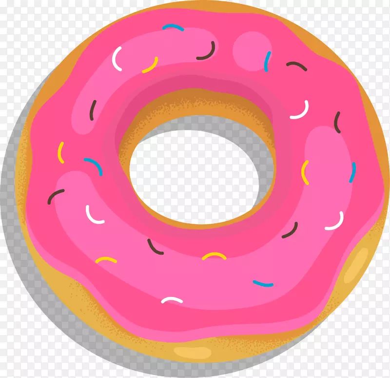 粉色立体卡通甜甜圈
