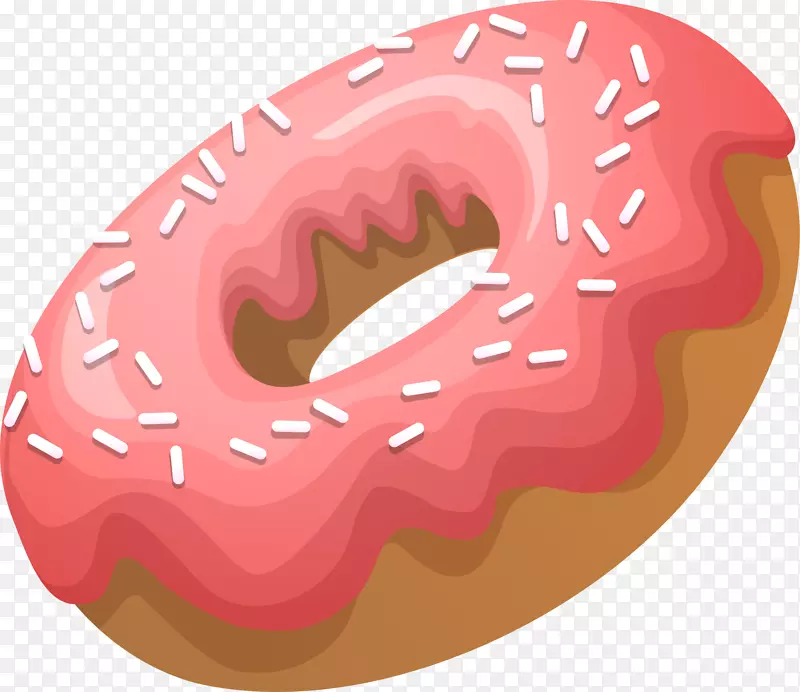 粉色立体美味甜甜圈