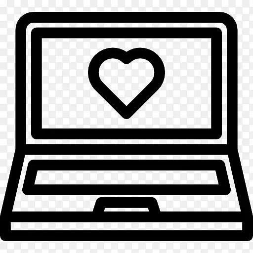 笔记本电脑的心脏图标