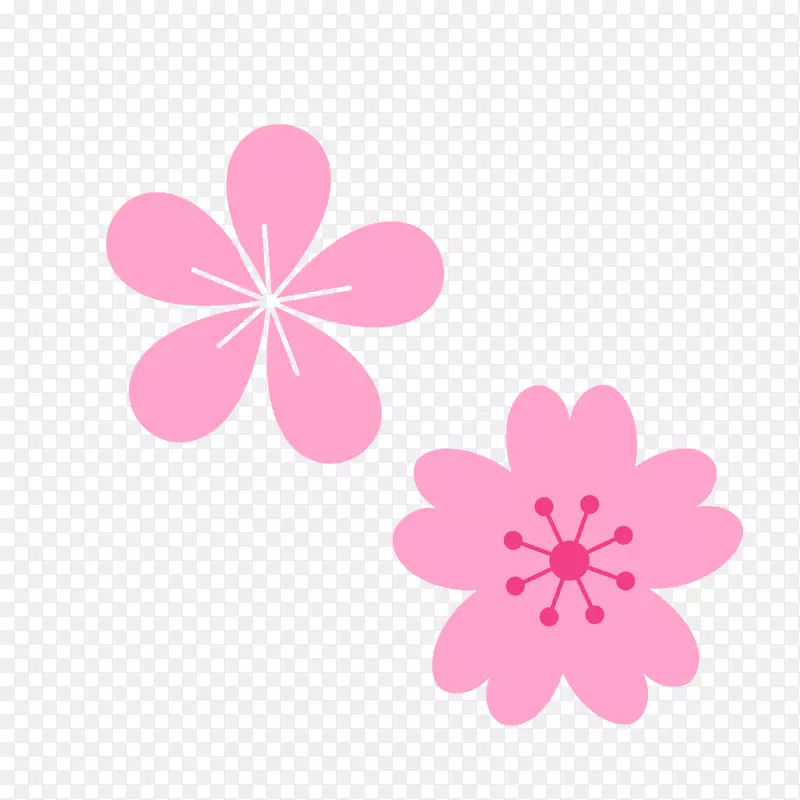 春天植物粉红色花朵春季樱花桃花