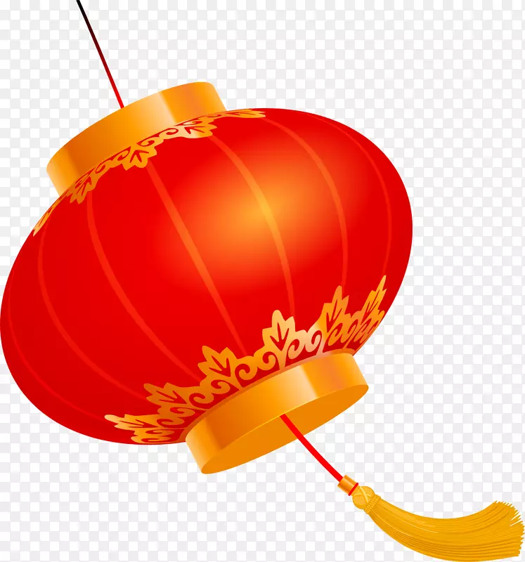 红色漂浮中国风灯笼挂饰