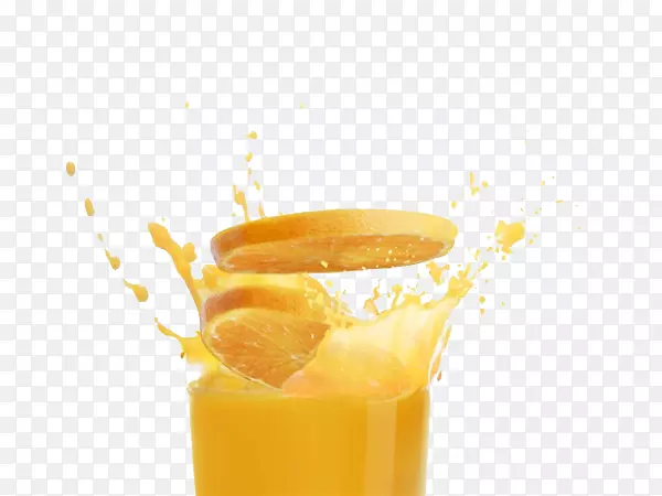 香橙片与飞溅的橙汁