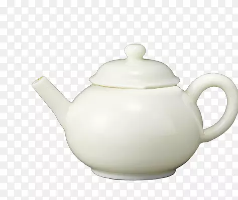 白色陶瓷茶壶