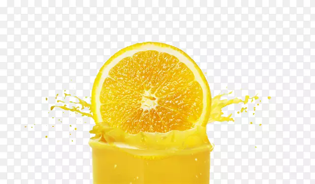 营养的飞溅的橙汁