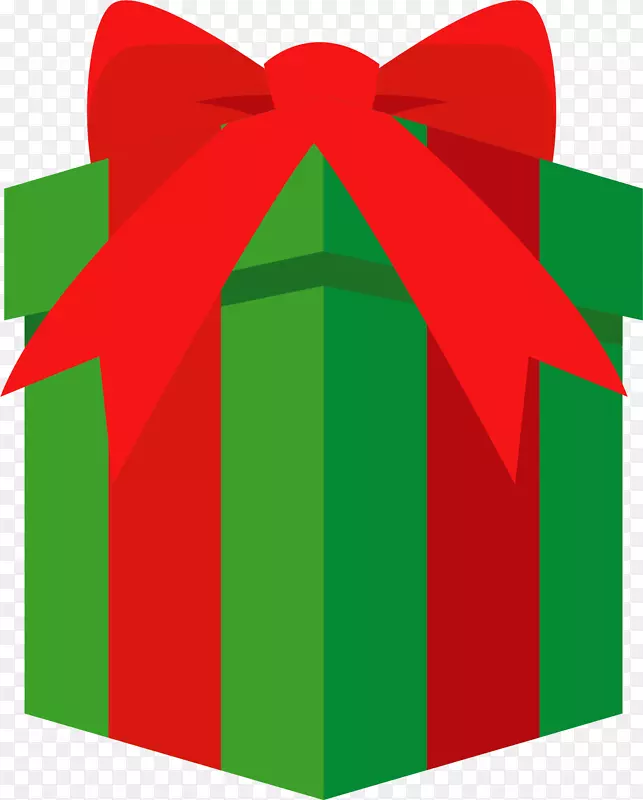 立体绿色的礼物盒