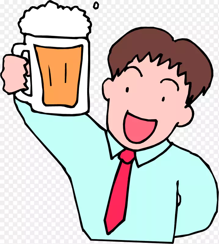 喝啤酒的男人