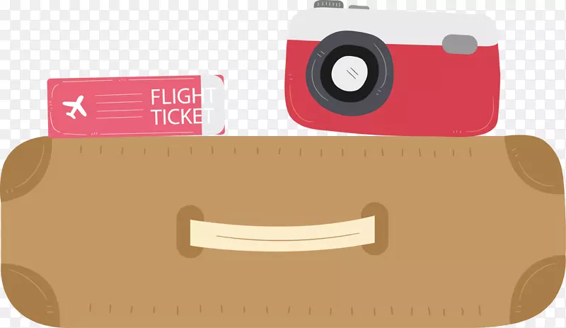 留学旅行创意箱包机票图标矢量素