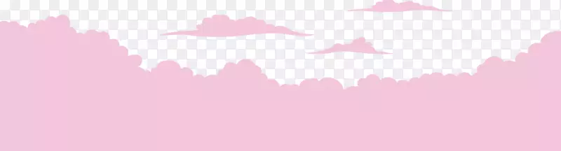 粉红色的云朵剪影矢量图