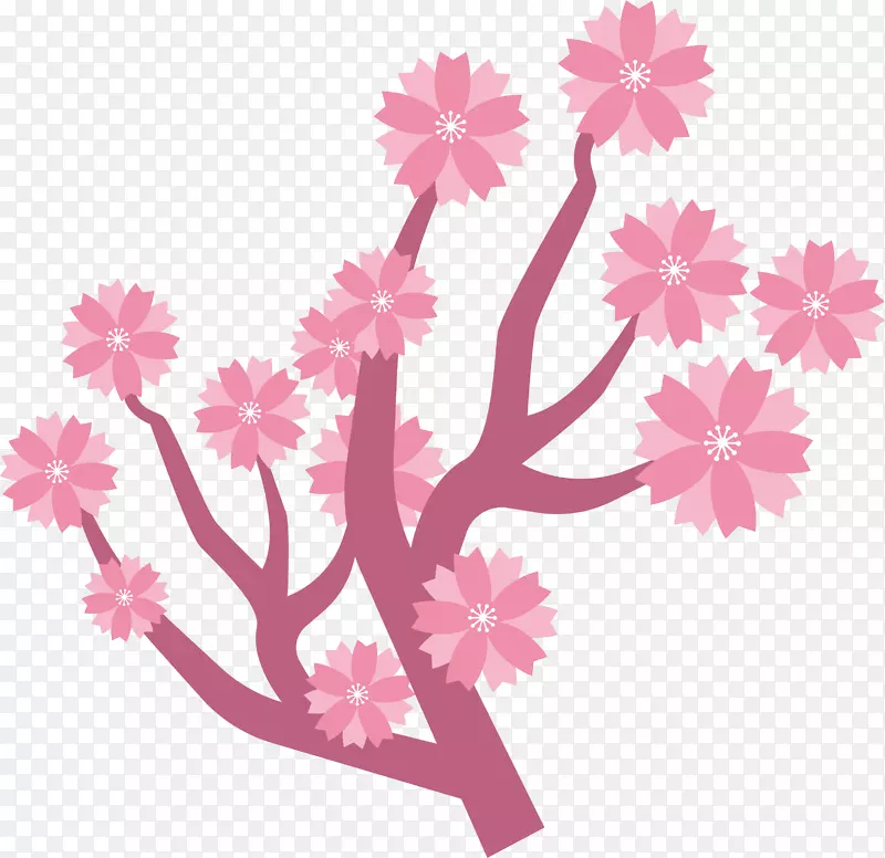 创意设计粉色樱花设计素材