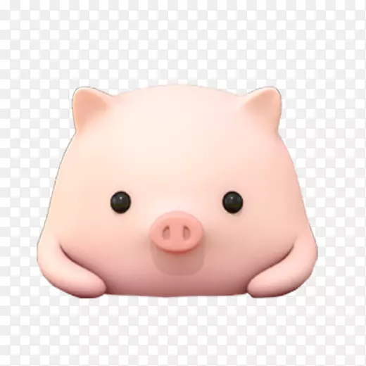 灰色可爱小猪元素