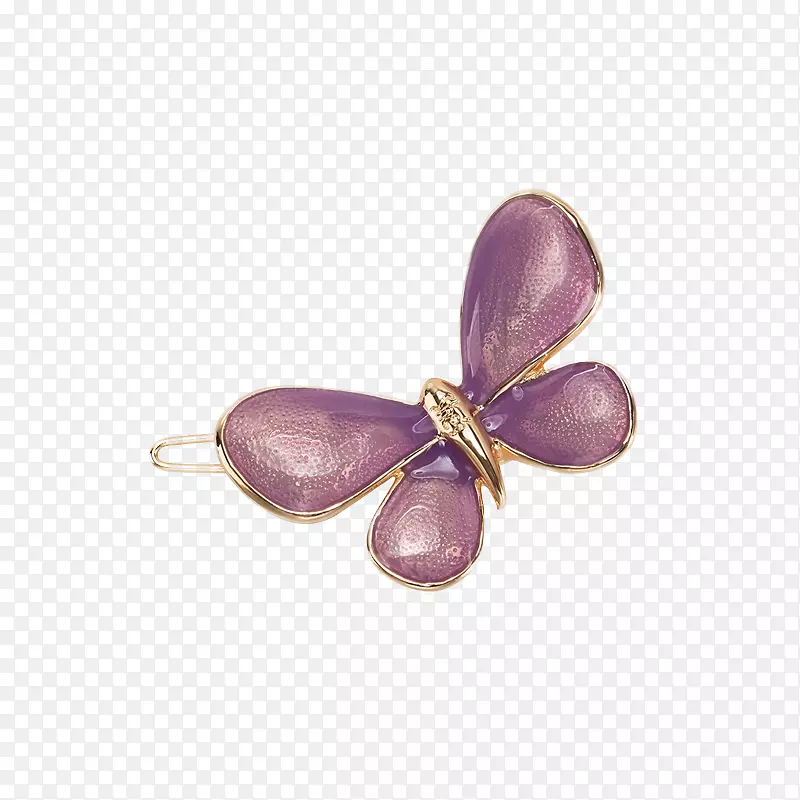 紫色蝴蝶型发夹