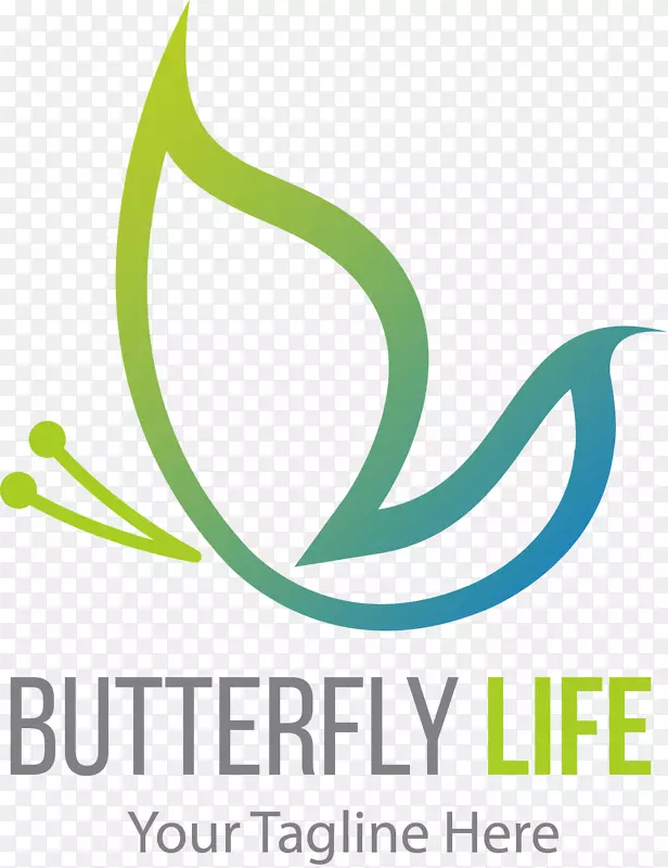 蝴蝶线条logo