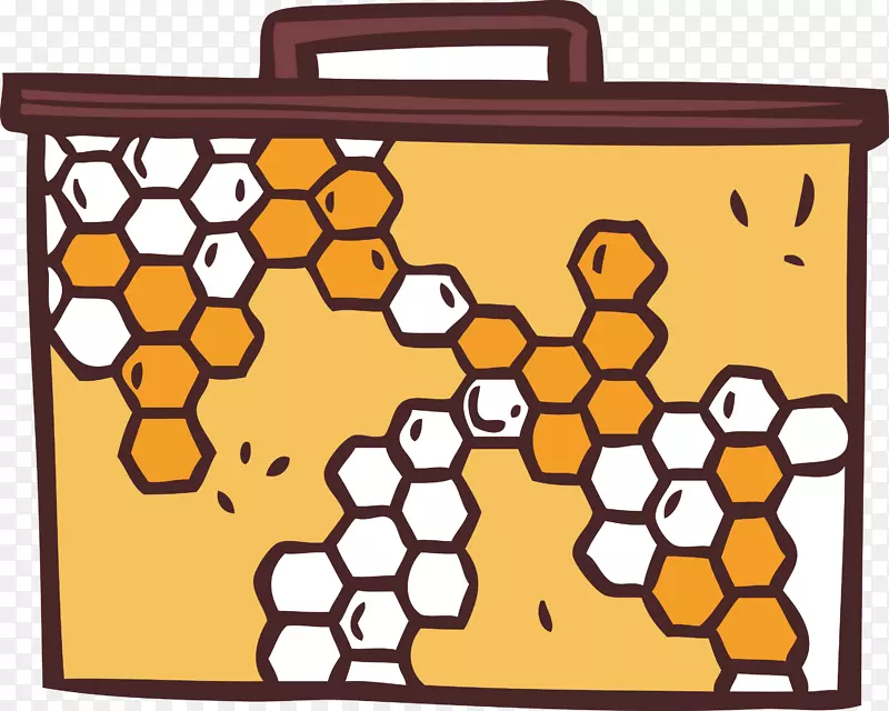 卡通手绘蜜蜂蜂箱