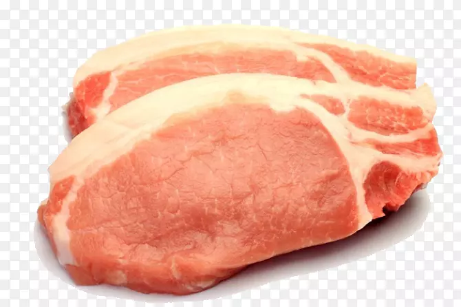 橘红色的一块鲜猪肉