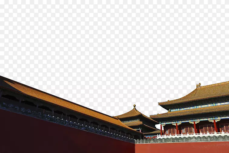 中国传统霸气辉宏宫墙侧面