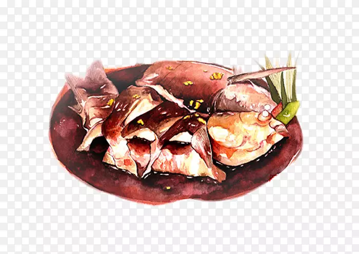手绘美味西湖醋鱼