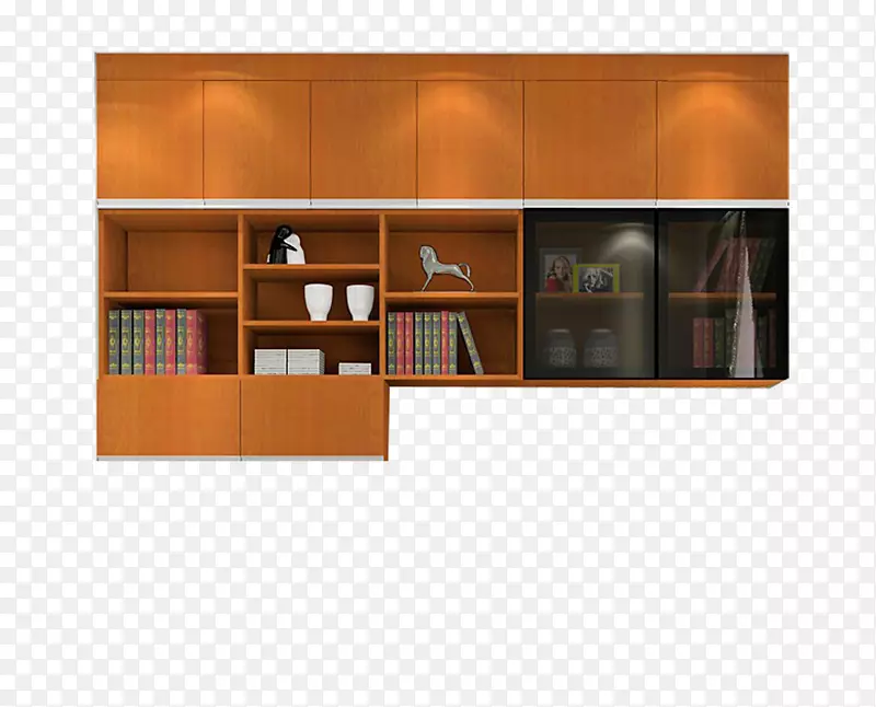 书房吊柜3d效果图
