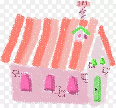 粉色浪漫手绘小屋