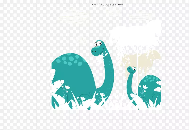 彩绘素描恐龙