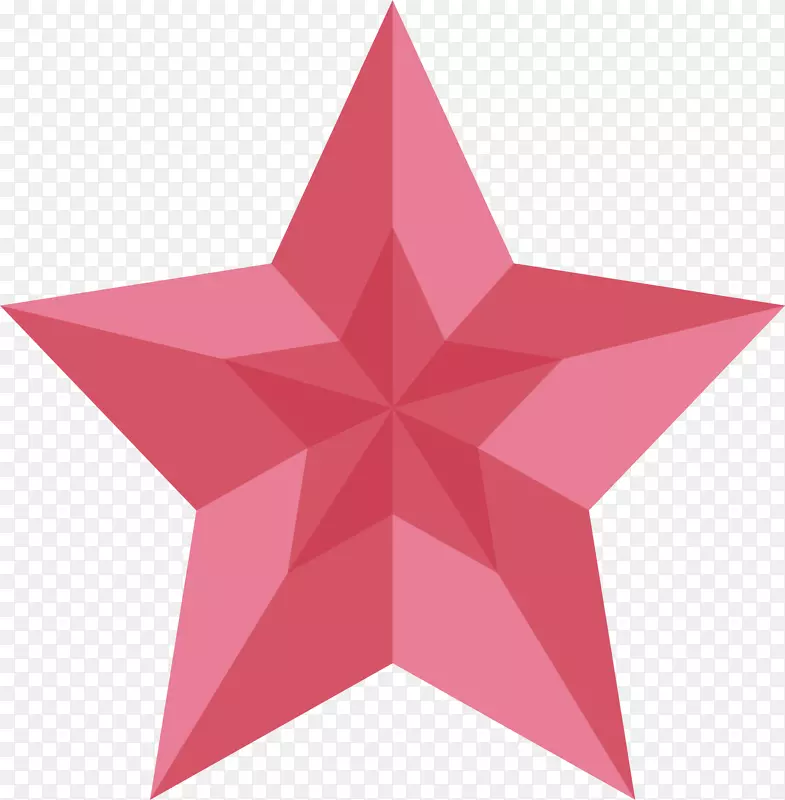 粉红色五角星