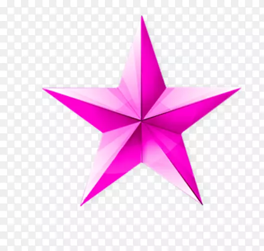 粉红色的五角星
