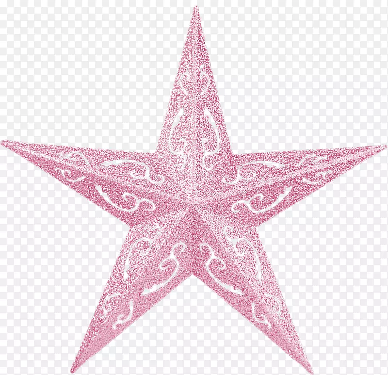 一颗粉红色的五角星