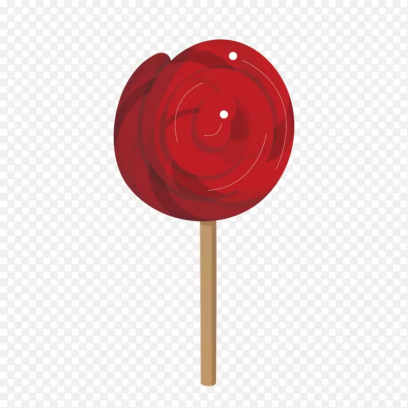 红色圆弧棒棒糖美食