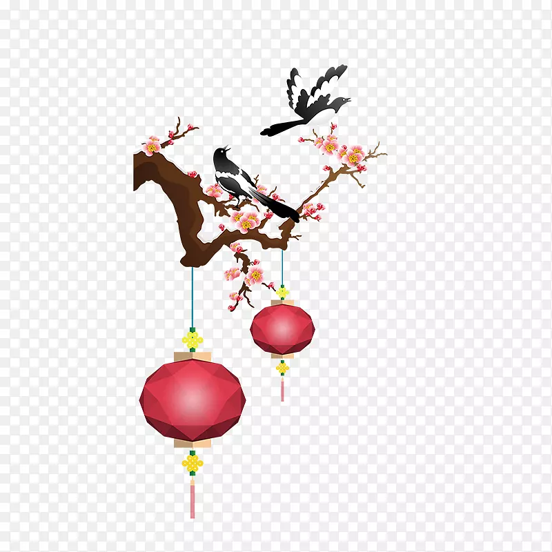 彩色吉祥春节元素