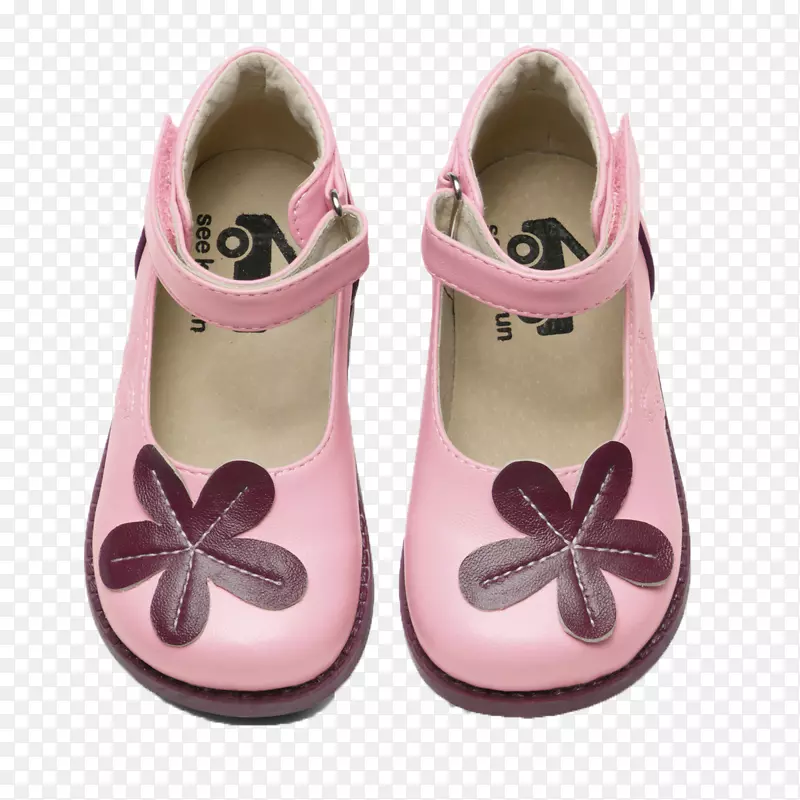 儿童粉色皮鞋