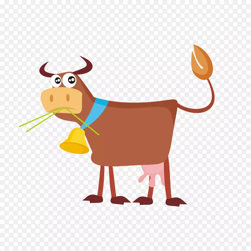 卡通黄牛动物设计
