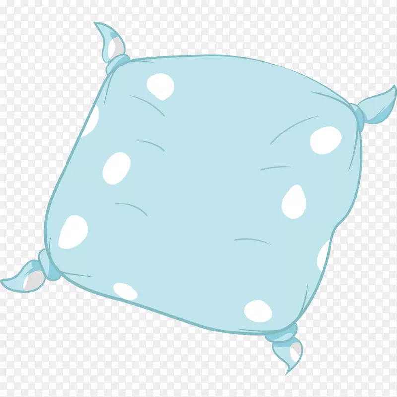 卡通蓝色的抱枕设计