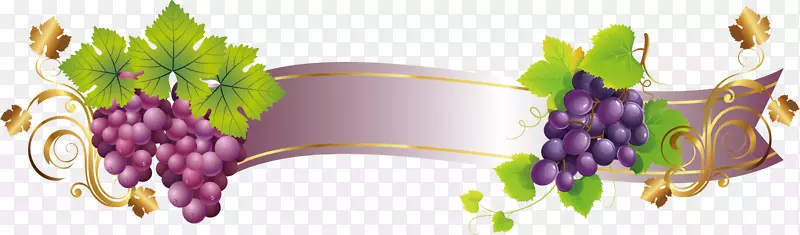 卡通葡萄水果标题设计