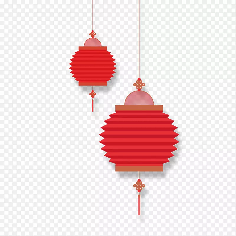 红色圆形节日灯笼