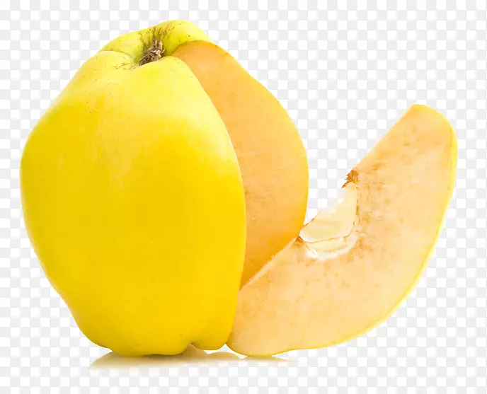 黄苹果图切开的水果