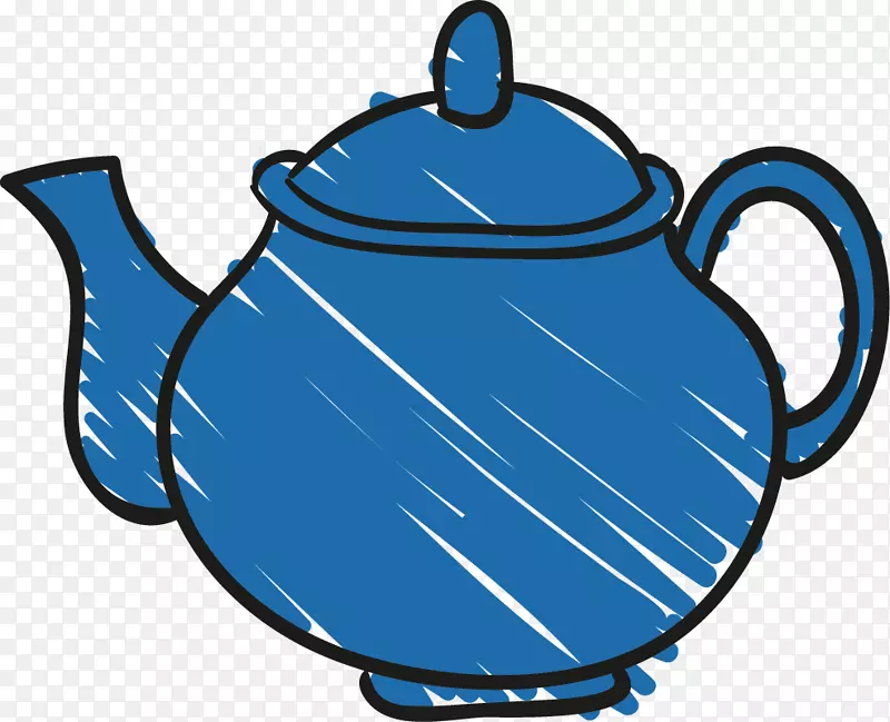 手绘茶壶素材