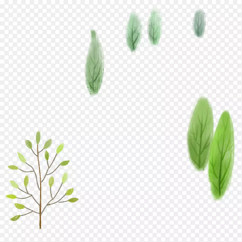 手绘小树