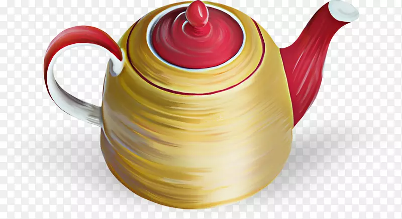 手绘陶瓷茶壶