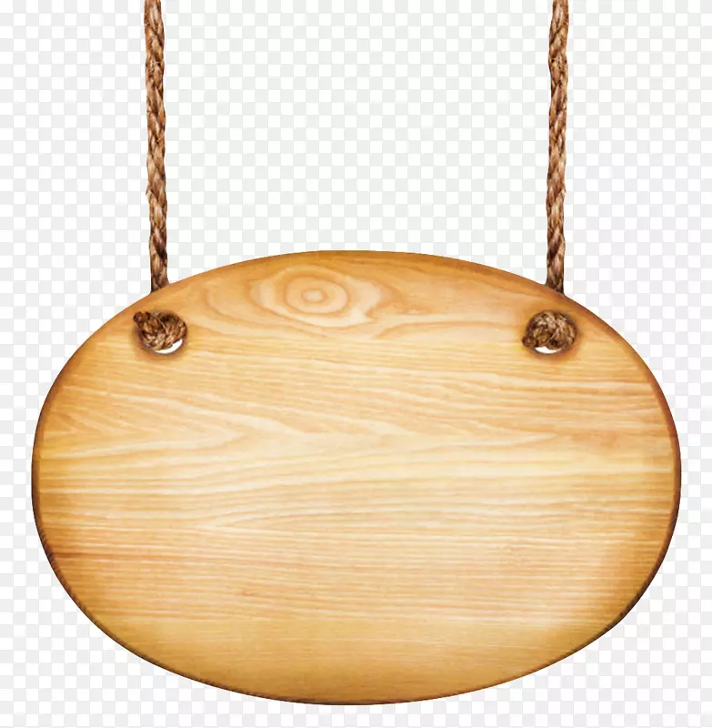 棕色椭圆形穿孔用绳子挂着的木板
