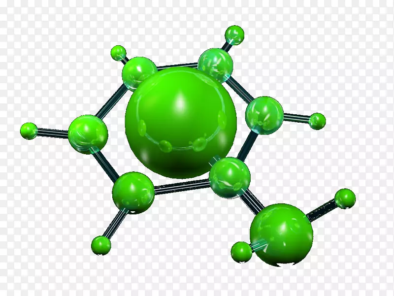 绿色分子式模型