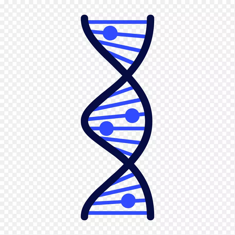 蓝色手绘圆弧遗传基因元素